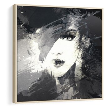Obraz w ramie 80x80 - Abstrakcyjna wizja kobiety - abstrakcja, kobieta - rama drewno