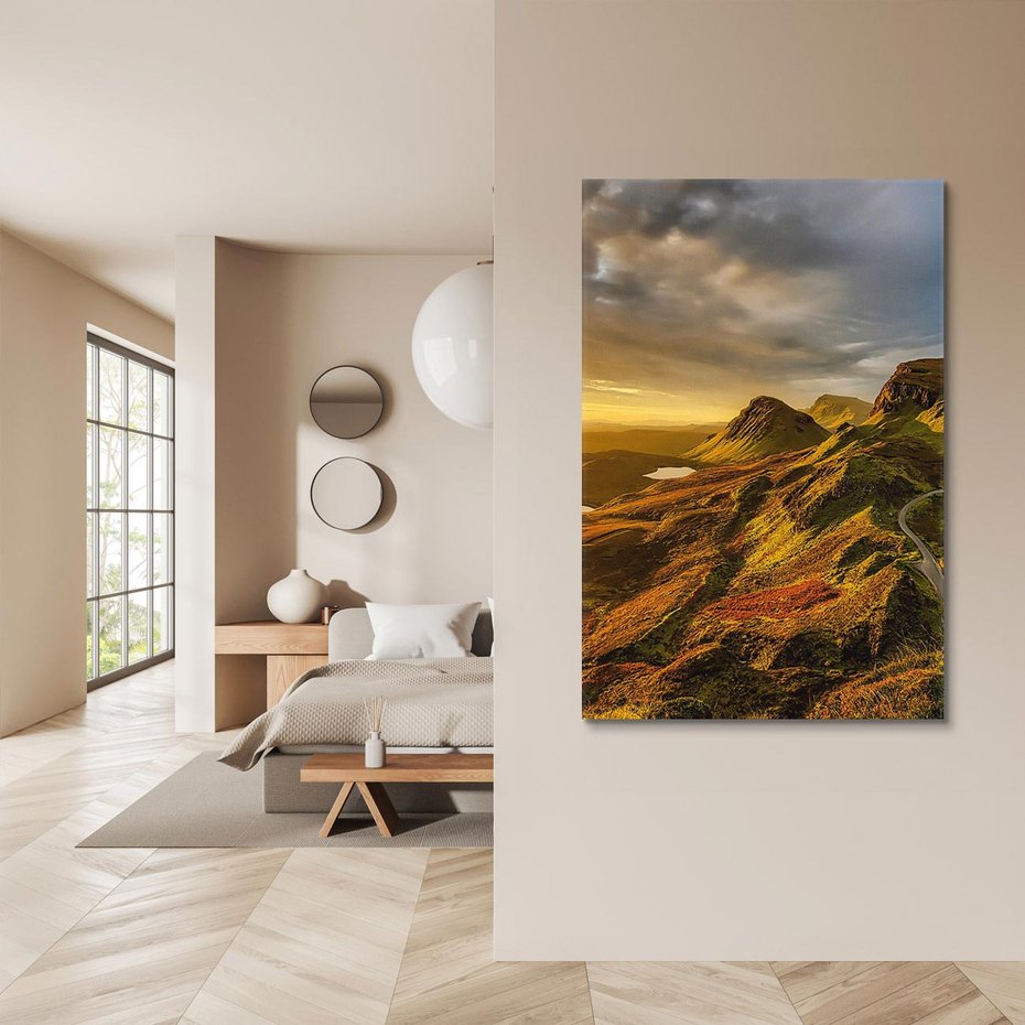 Obraz na płótnie 80x120 - Malownicza panorama górskich skał - góry, skały