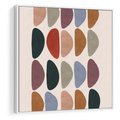 Obraz w ramie 80x80 - Granice Boho - abstrakcyjny obraz, geometryczna kompozycja - rama biała
