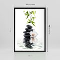 Plakat w ramie 50x70 - Orchidea w Spa - spa, orchidea - rama czarna