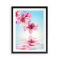 Plakat w ramie 50x70 - Magia kwitnącej wiśni - kwitnąca, wiśnia - rama czarna