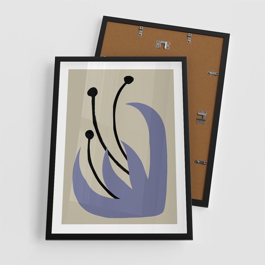 Plakat w ramie 50x70 - Bezgraniczne Przenikanie - minimalizm, boho plakat - rama czarna