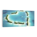 Obraz na płótnie 140x70 - Idylliczna wyspa: serce morza - wyspa, serce