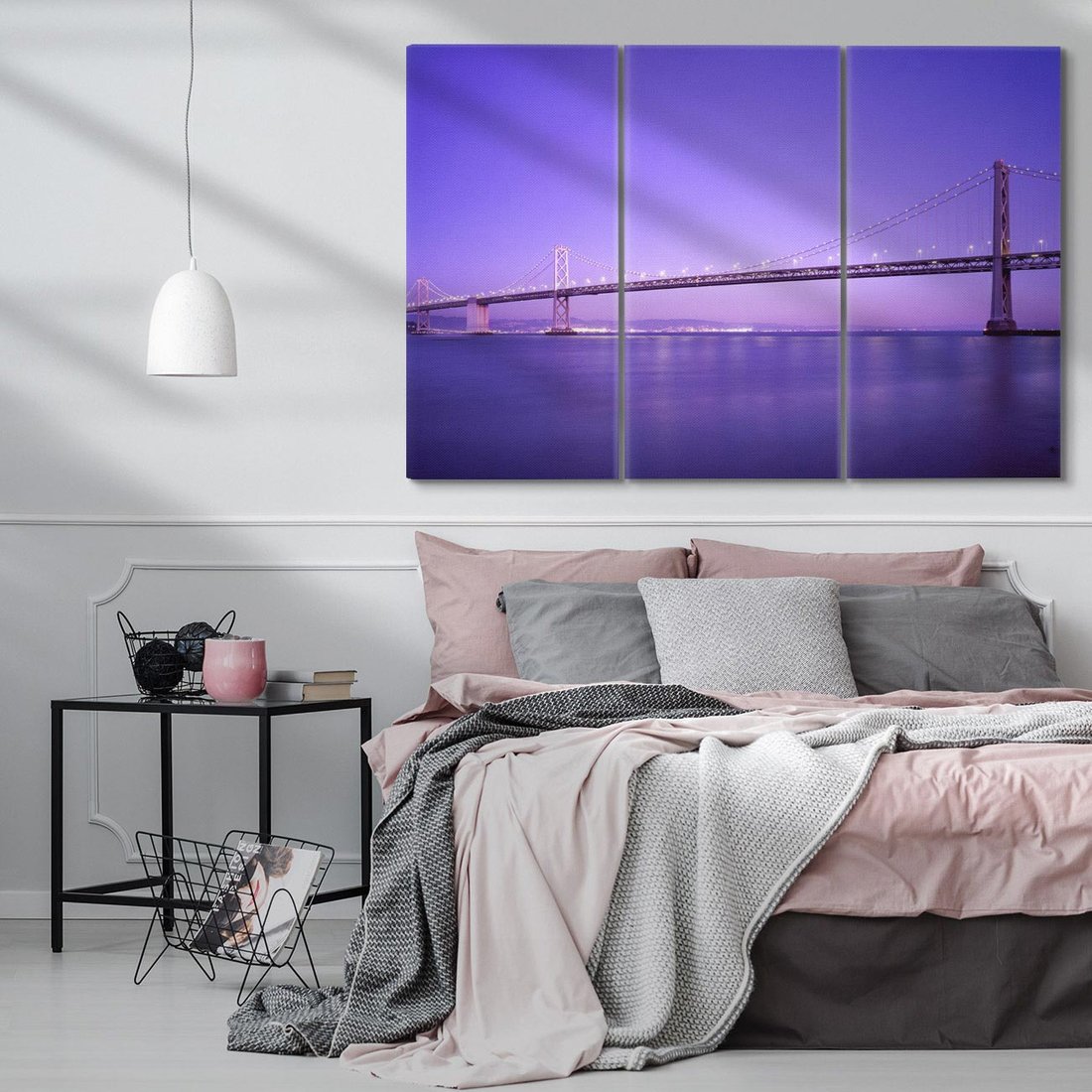 Obraz na płótnie 120x80 - Most nad rzeką w USA - most, rzeka