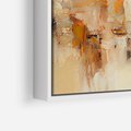 Obraz w ramie 80x80 - Odbicie utraconych barw - abstrakcja, tekstury farb - rama biała