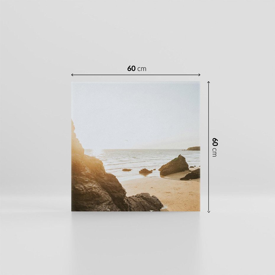 Obraz na płótnie 60x60 - Magia Wieczornego Spokoju - plaża, zachód