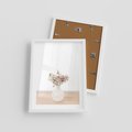 Plakat w ramie 30x40 - Kwiaty w Minimalistycznym Wazonie - kwiaty, wazon - rama biała