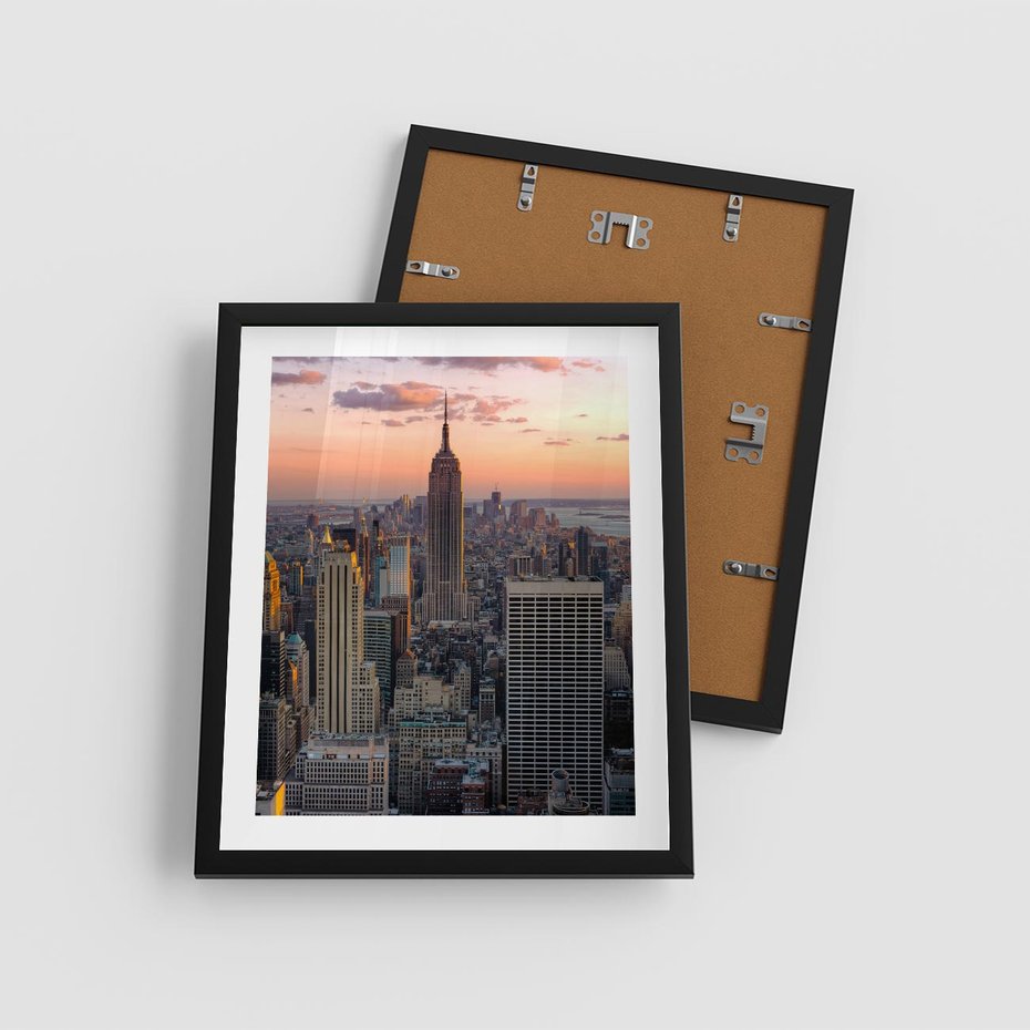 Plakat w ramie 40x50 - Nowojorskie Wieżowce - Nowy York, wieżowce - rama czarna