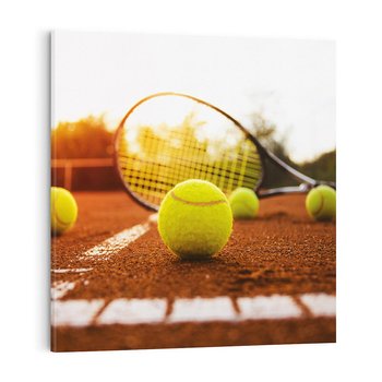 Obraz na płótnie 50x50 - Moc sportowej rywalizacji - tenis, kort
