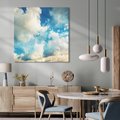 Obraz na płótnie 70x70 - Niebiańska Przestrzeń: Chmury na Horyzoncie - niebo, chmury