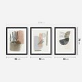 Zestaw obrazy w ramie 50x70 galeria - Abstrakcyjna, akwarela, nowoczesna - rama czarna