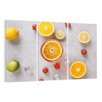 Obraz na płótnie 120x80 - Cytryny Pomarańczowy Zestaw - cytryny, pomarańcze