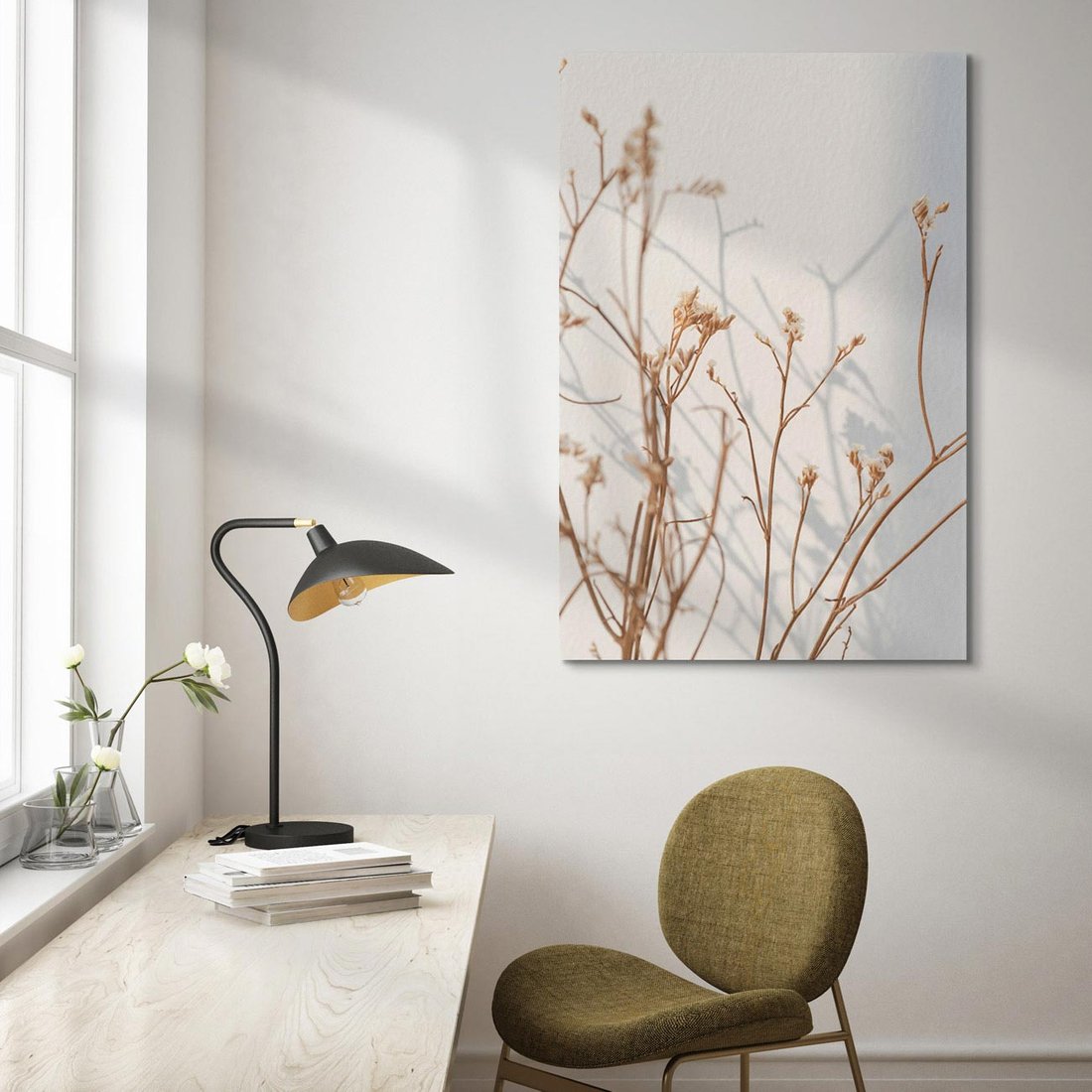 Obraz na płótnie 80x120 - Boho gałązki suche - gałązki, suche