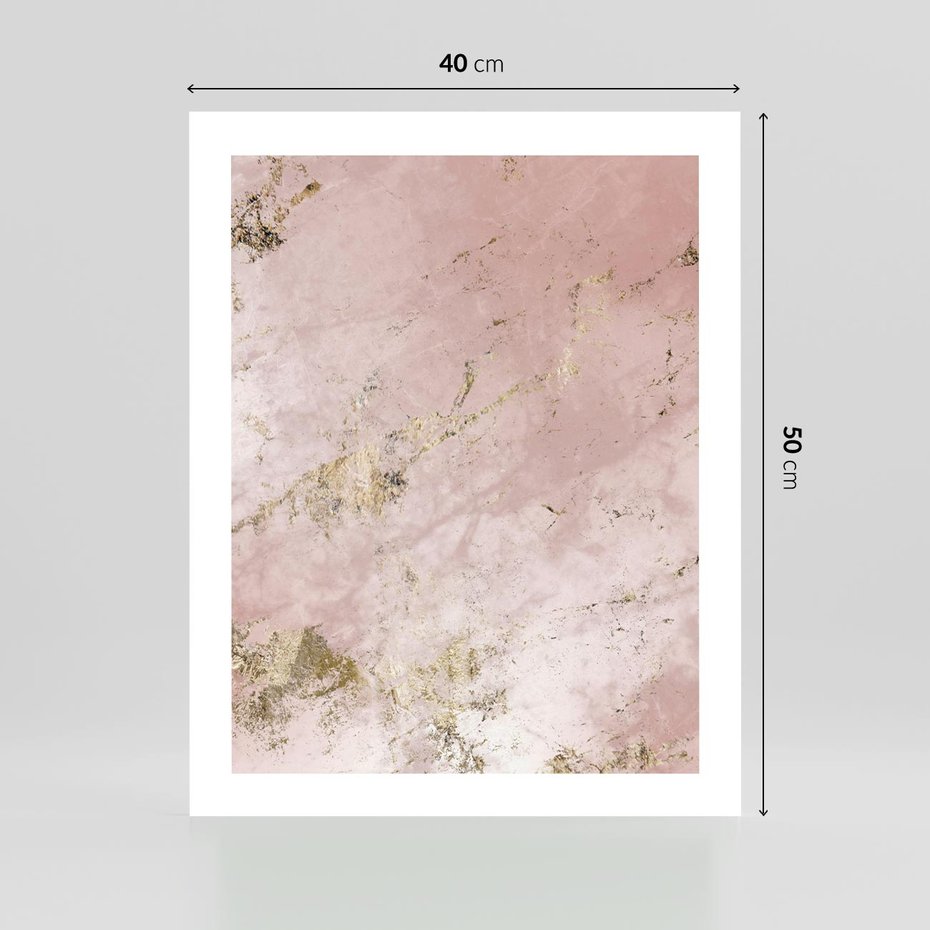 Plakat bez ramy 40x50 - Piękno w Szczegółach - marmur, złoto