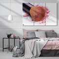 Obraz na płótnie 120x80 - Makijaż w kolorze pędzla - makijaż, pędzel