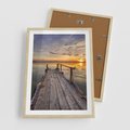 Plakat w ramie 50x70 - Zachód Słońca na Pomostcie - zachód, słońca - rama drewno