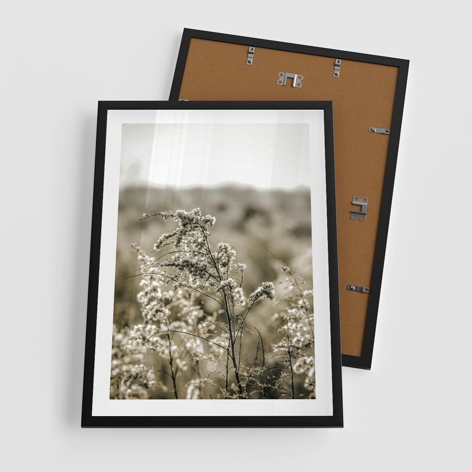 Plakat w ramie 50x70 - Pampas i Bocho - suche trawy, bocho - rama czarna