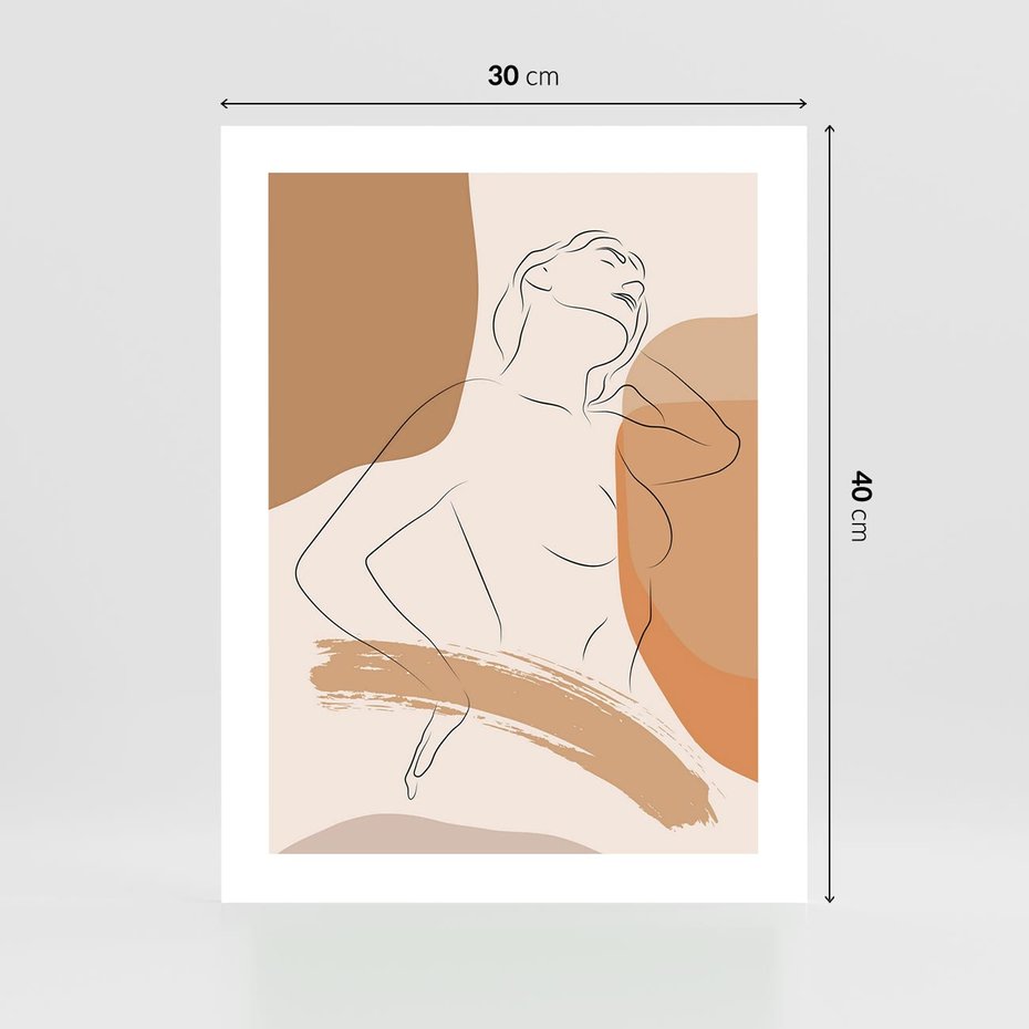 Plakat bez ramy 30x40 - Sztuka Prostoty - kobieta, szkic