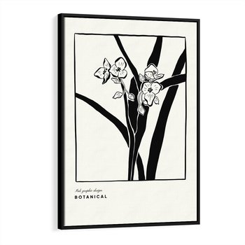 Obraz w ramie 50x70 - Symfonia kwiatowej ekspresji - kwiat, grafika - rama czarna