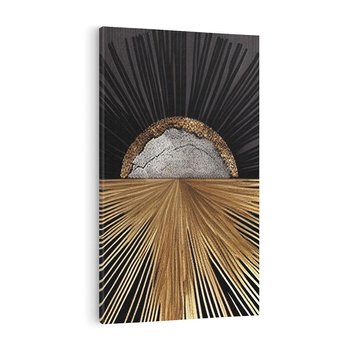 Obraz na płótnie 80x120 - Metaliczne Boho Abstrakcje - boho, słońce