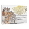 Obraz na płótnie 70x50 - Złote liście melancholii - liście miłorzębu, tekstura