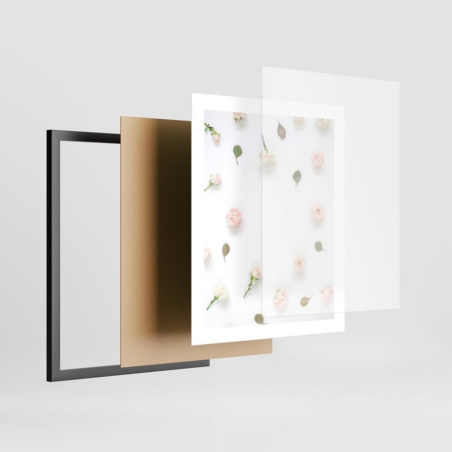 Plakat w ramie 40x50 - Romantyczna Kompozycja z Różami - kompozycja kwiatowa, róże - rama czarna