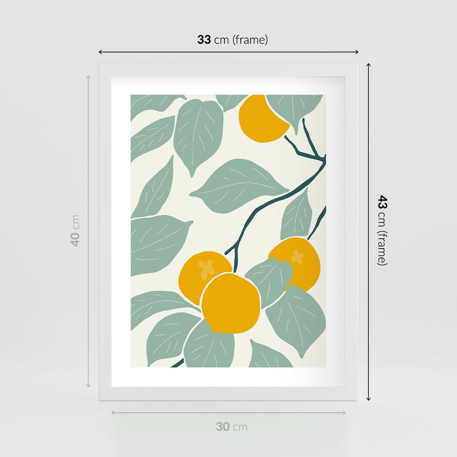 Plakat w ramie 30x40 - Wewnętrzna Melodia - plakat, nowoczesna sztuka - rama biała