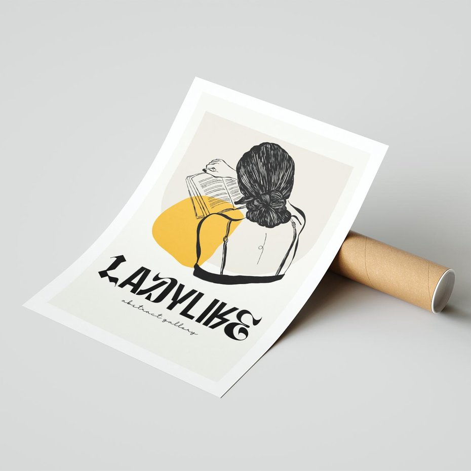 Plakat bez ramy 21x30 - Kobiecość w Literach - grafika, nowoczesność