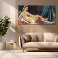 Obraz na płótnie 100x50 - "Grande Odalisque" (1814) Jean Auguste Dominique Ingres - Reprodukcja - reprodukcja, obraz na płótnie