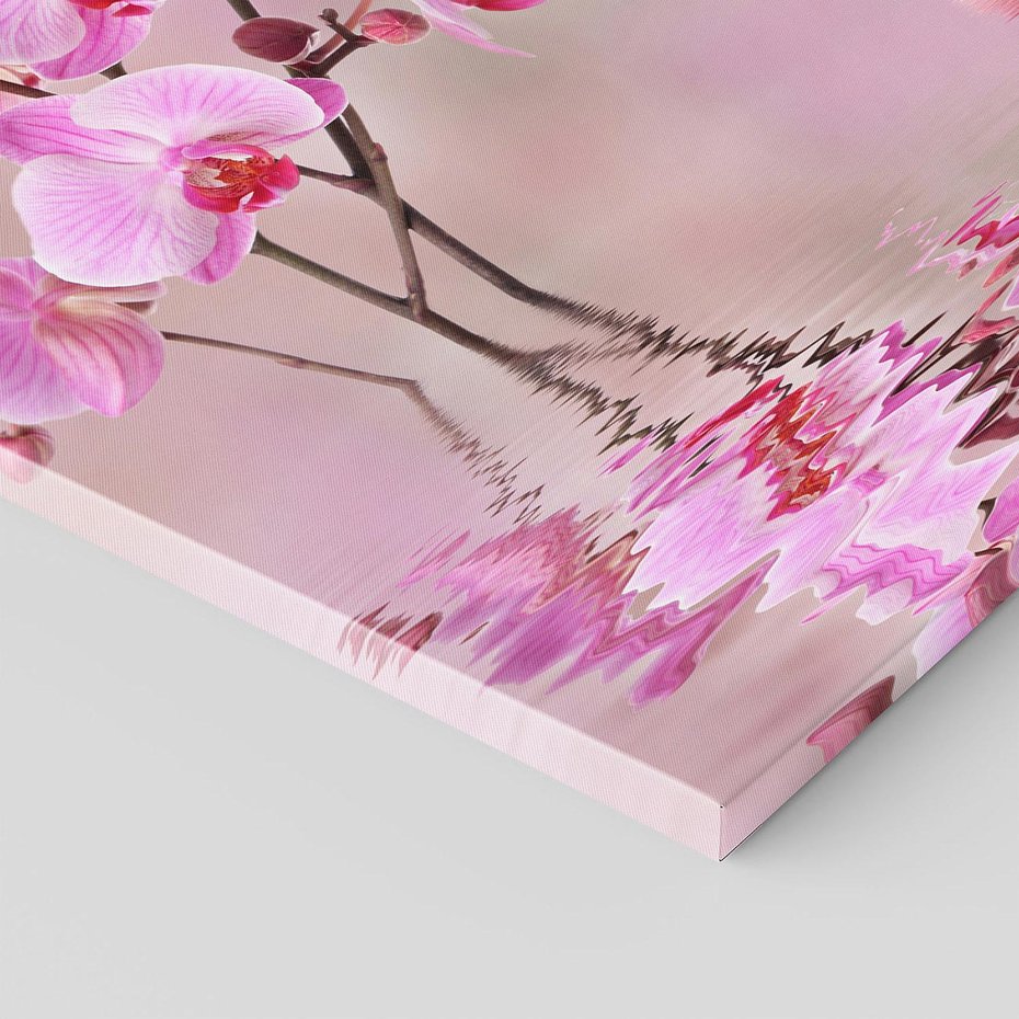 Obraz na płótnie 70x70 - Relaksacyjne spa w otoczeniu storczyka - spa, storczyk