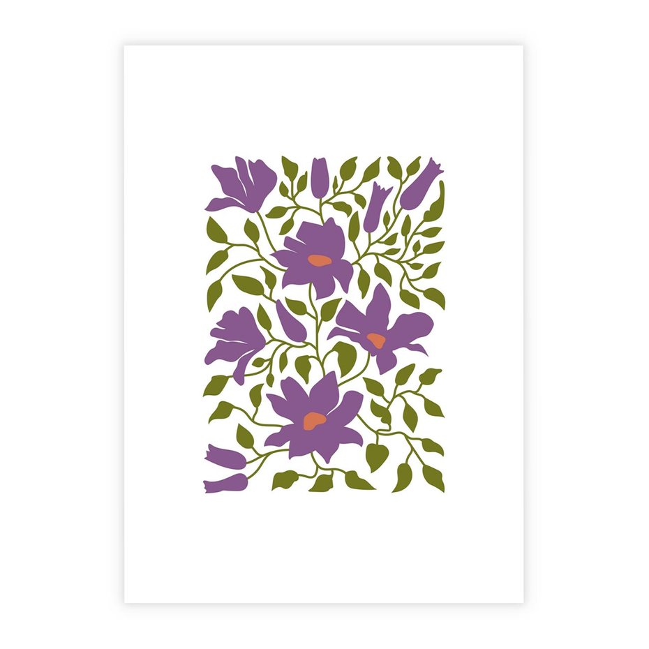 Plakat bez ramy 21x30 - Rozmyte Granice - kwiaty, kompozycja