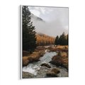 Obraz w ramie 70x100 - W Górskiej Dolinie - artystyczna fotografia, las - rama biała