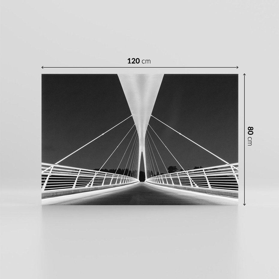 Obraz na płótnie 120x80 - Most nocą - Architektura - most, noc