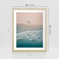 Plakat w ramie 40x50 - Turkusowe Uroki - niebieskie turkusowe morze, plaża - rama drewno