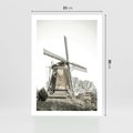 Plakat bez ramy 21x30 - Wiejska Idylla z Młynem - wiatrak, młyn