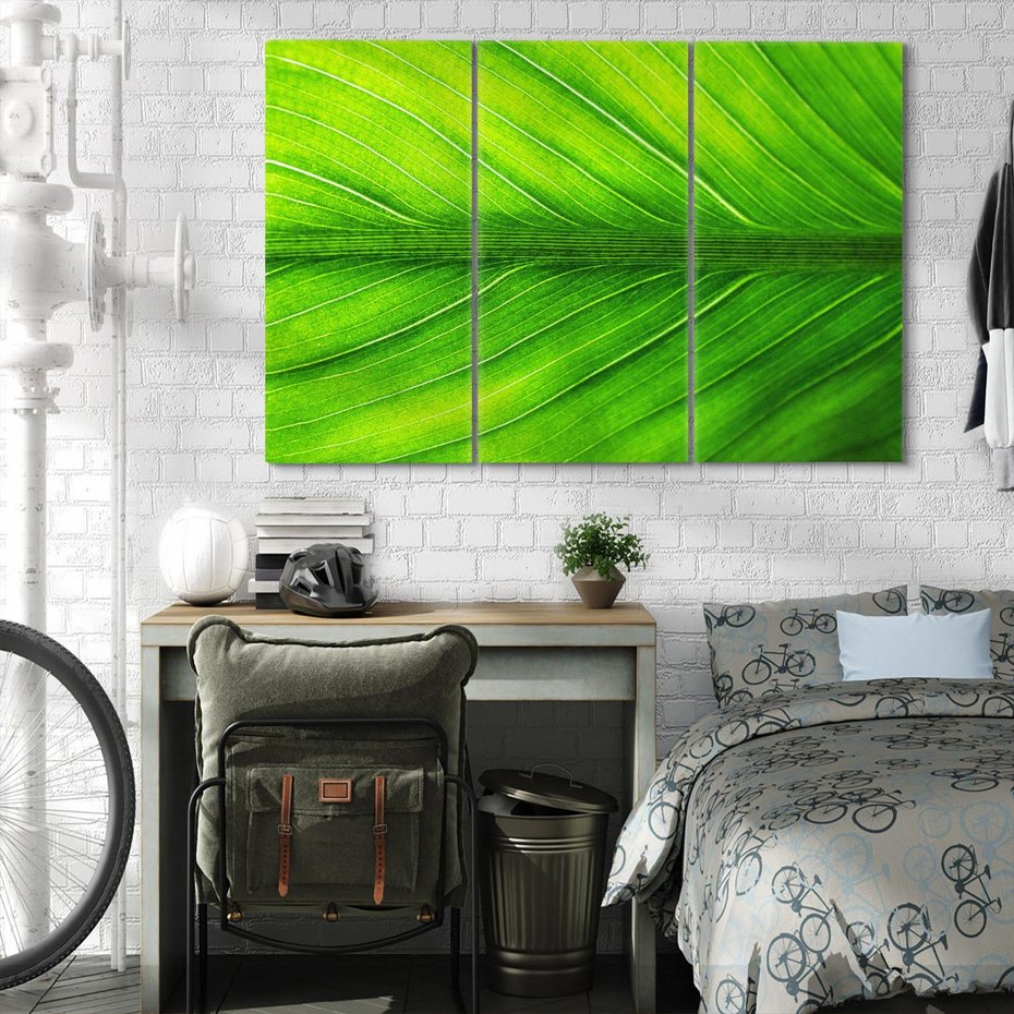 Obraz na płótnie 120x80 - Abstrakcja: interpretacje w liściach - liść, abstrakcja