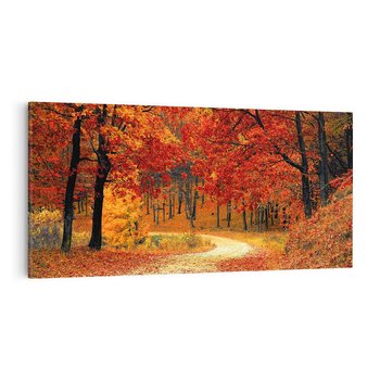 Obraz na płótnie 120x60 - Jesienna melodia lasu - jesień, las