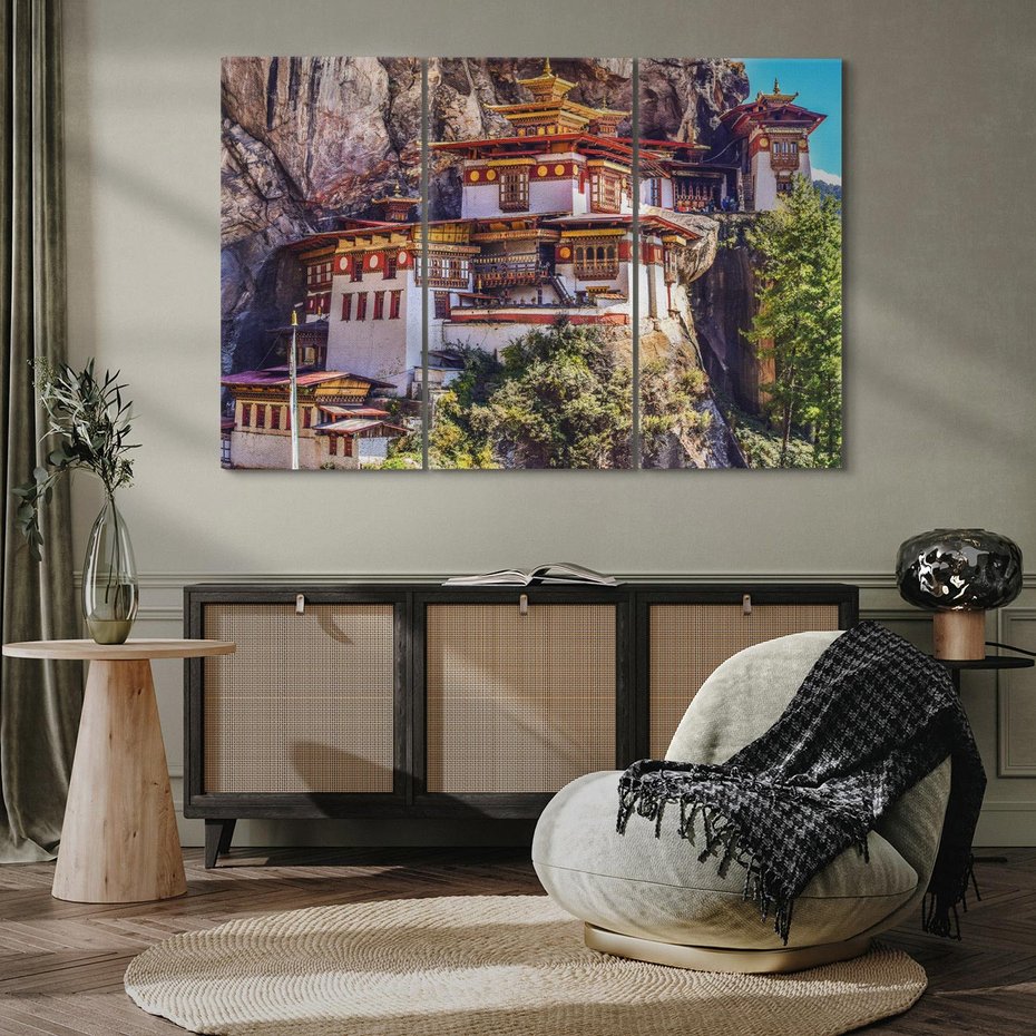 Obraz na płótnie 120x80 - Architektura Azji: Harmonia i Majestat - architektura, Azja