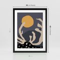 Plakat w ramie 30x40 - Tajemniczy Księżyc - nowoczesna sztuka, plakat - rama czarna