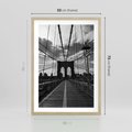 Plakat w ramie 50x70 - Most Nowoczesności - most, nowoczesny - rama drewno