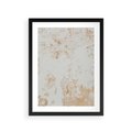 Plakat w ramie 30x40 - Beżowa Ściana z Łuszczącą Się Farbą - stara ściana, beżowa - rama czarna