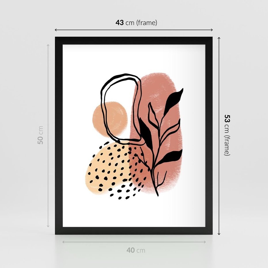 Plakat w ramie 40x50 - Migotliwe Harmonie - abstrakcja, sztuka nowoczesna - rama czarna