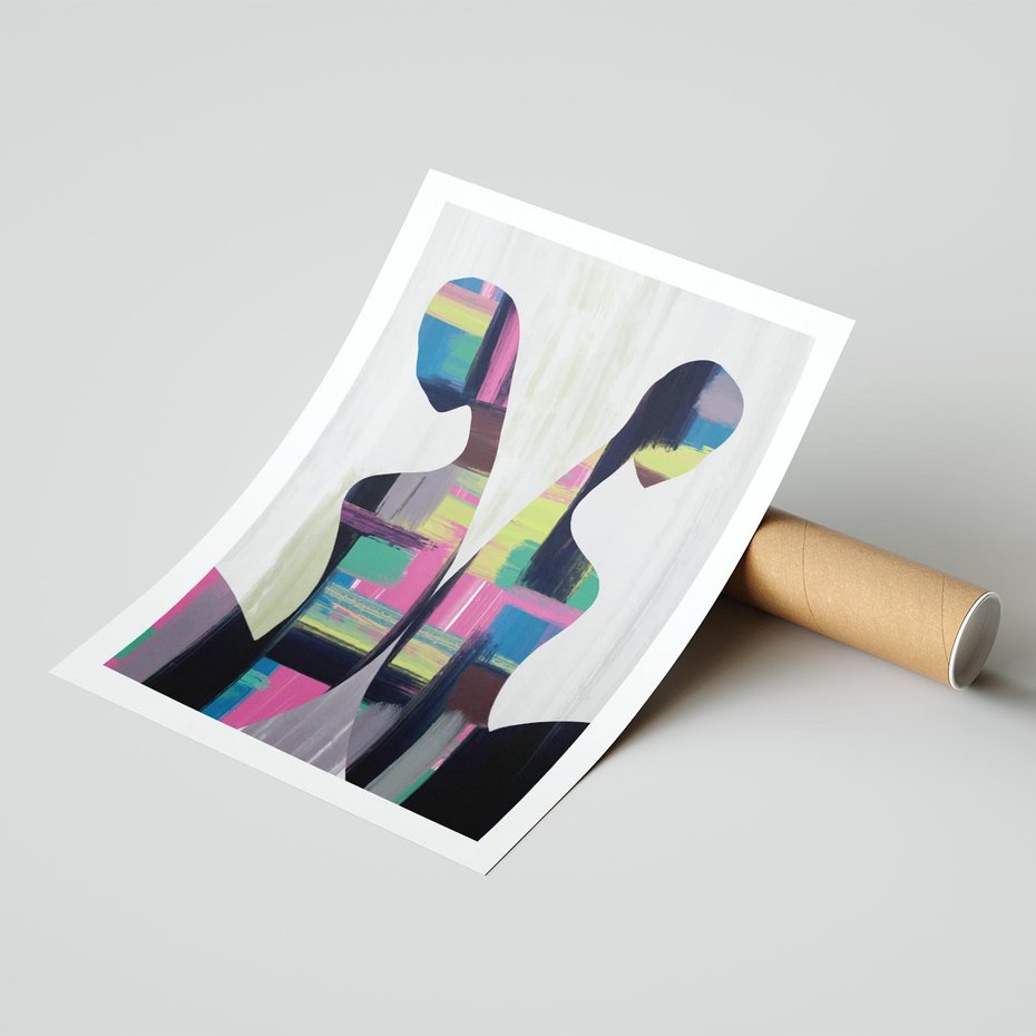 Plakat bez ramy 50x70 - Nowa Era - abstrakcyjny plakat, nowoczesna sztuka