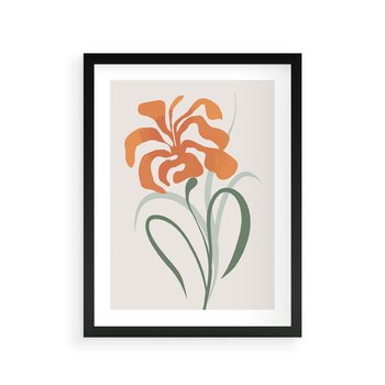Plakat w ramie 50x70 - Kwiatowe Harmonie - kwiat, sztuka nowoczesna - rama czarna