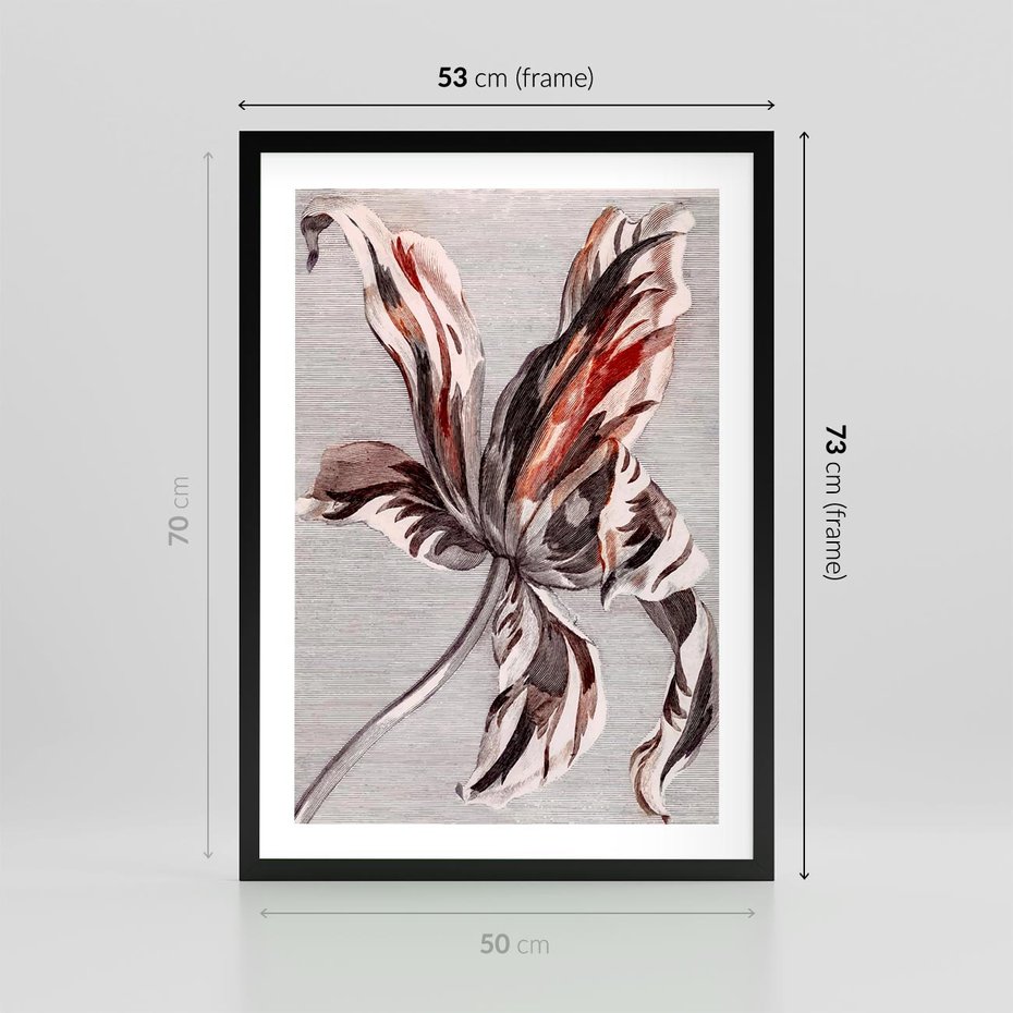 Plakat w ramie 50x70 - Graficzna Elegancja - nowoczesna sztuka, grafika - rama czarna