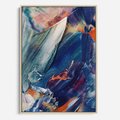 Obraz w ramie 50x70 - Rytmy ukrytych pragnień - chaos i abstrakcja, plamy koloru - rama drewno