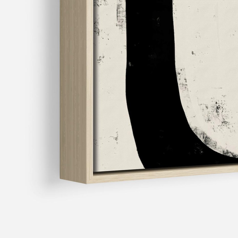 Obraz w ramie 50x50 - Wnętrza Kształtów - abstrakcja, minimalizm - rama drewno