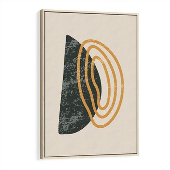 Obraz w ramie 50x70 - Nowoczesne Dialogi Materii - nowoczesny plakat, abstrakcyjne kształty - rama drewno