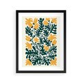 Plakat w ramie 40x50 - Impulsy Kreatywności - abstrakcyjne żółte kwiaty, kompozycja - rama czarna