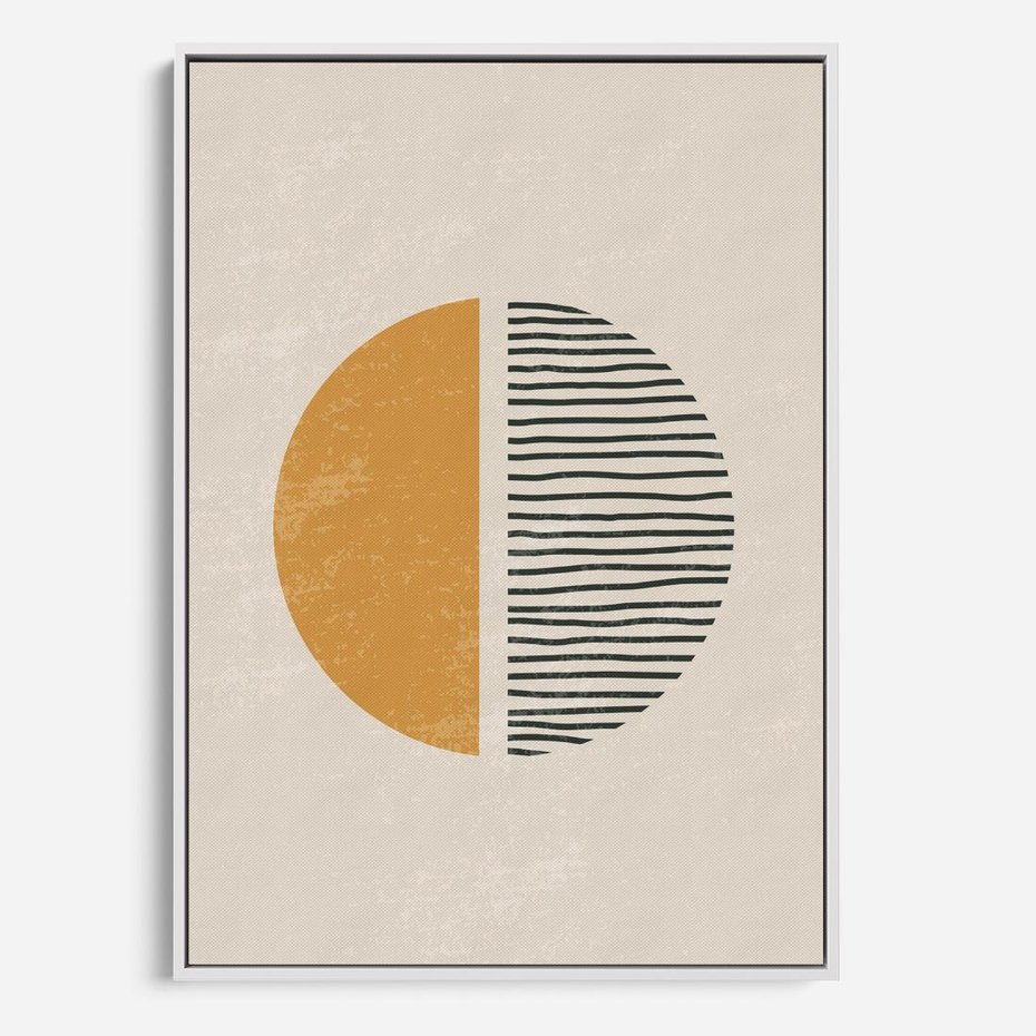 Obraz w ramie 70x100 - Kształty Nowych Granic - nowoczesna sztuka, minimalizm - rama biała